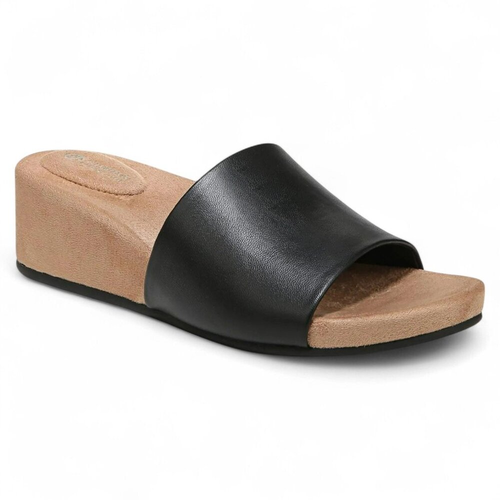 Giani Bernini Womens GIULIAA Faux Leather Slip on Slide Sandals